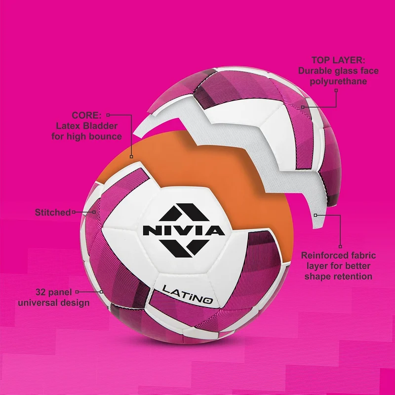 نيفيا Nivia Latino Football Size-4 - Pink
