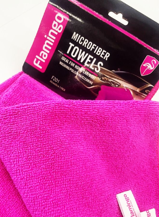 flamingo microfiber towels - 40cm*30cm - 3 pack - Image 2