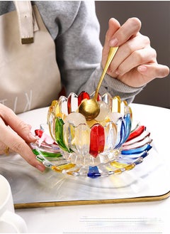 Generic Colorful Lotus Shaped Fruit Bowl, Salad Bowl, Yogurt Bowl  - Image 2