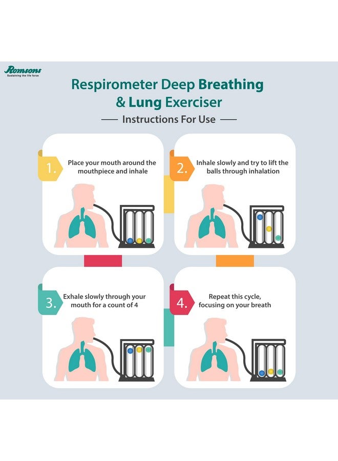 رومسونز مقياس التنفس للتنفس العميق وتمرين الرئة - Image 5