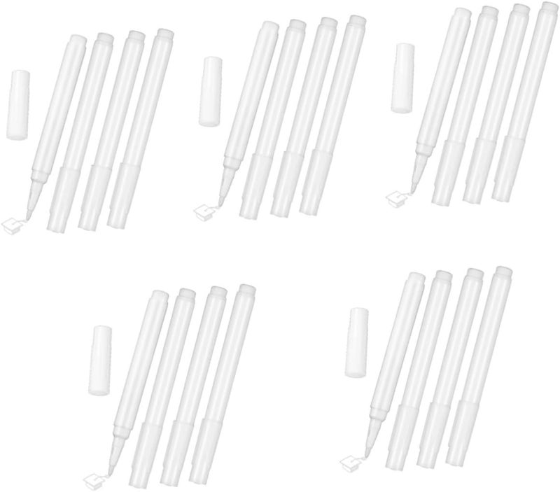 NUOBESTY 20pcs White Chalkboard Marker Creative Chalk Pens for Glass Blackboards - Image 1