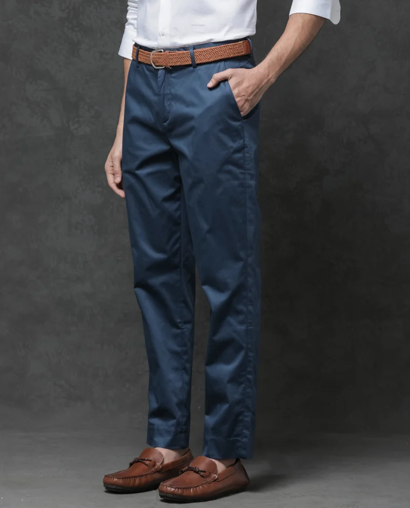 Rare Rabbit Men's Satin Stretch Trouser