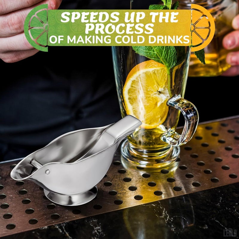 LEGLO Bird Lemon Squeezer With Pour Spout - Manual Citrus Juicer | Handheld Fruit Press for Lemons & Limes | Stainless Steel, Easy to Use & Clean, Compact Kitchen Tool for Fresh Juice, Cocktails & Cooking - Image 2