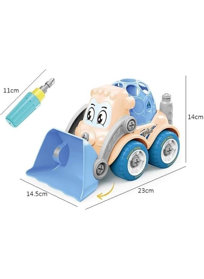 Take Apart Bulldozer Truck Cartoon Vehicle with Screw Driver Build and Play Dismantle and Repair DIY Toy for Kids Children - Image 3