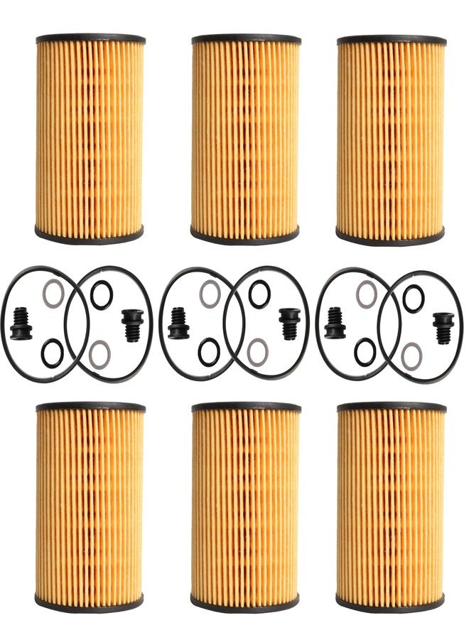 JAVOUKA 6 PCS 2.5L Engine Oil Filter, Fit for Hyundai Sonata 2022-2023, Tucson, Santa Fe, Kia Sorento 2021-2022, Replaces OE# 26350-2S000, 21513-23001 - Image 1