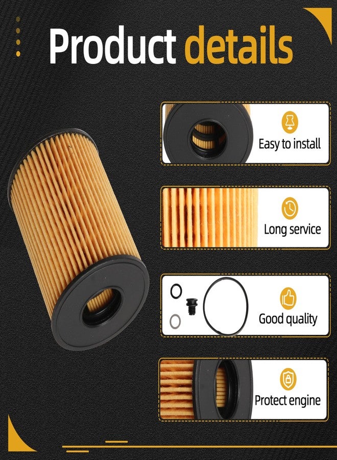 JAVOUKA 6 PCS 2.5L Engine Oil Filter, Fit for Hyundai Sonata 2022-2023, Tucson, Santa Fe, Kia Sorento 2021-2022, Replaces OE# 26350-2S000, 21513-23001 - Image 5