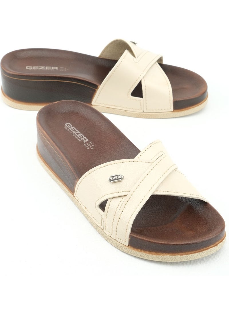 Gezer - Summer Faux Leather High Heel Women's Daily Slippers - Image 1