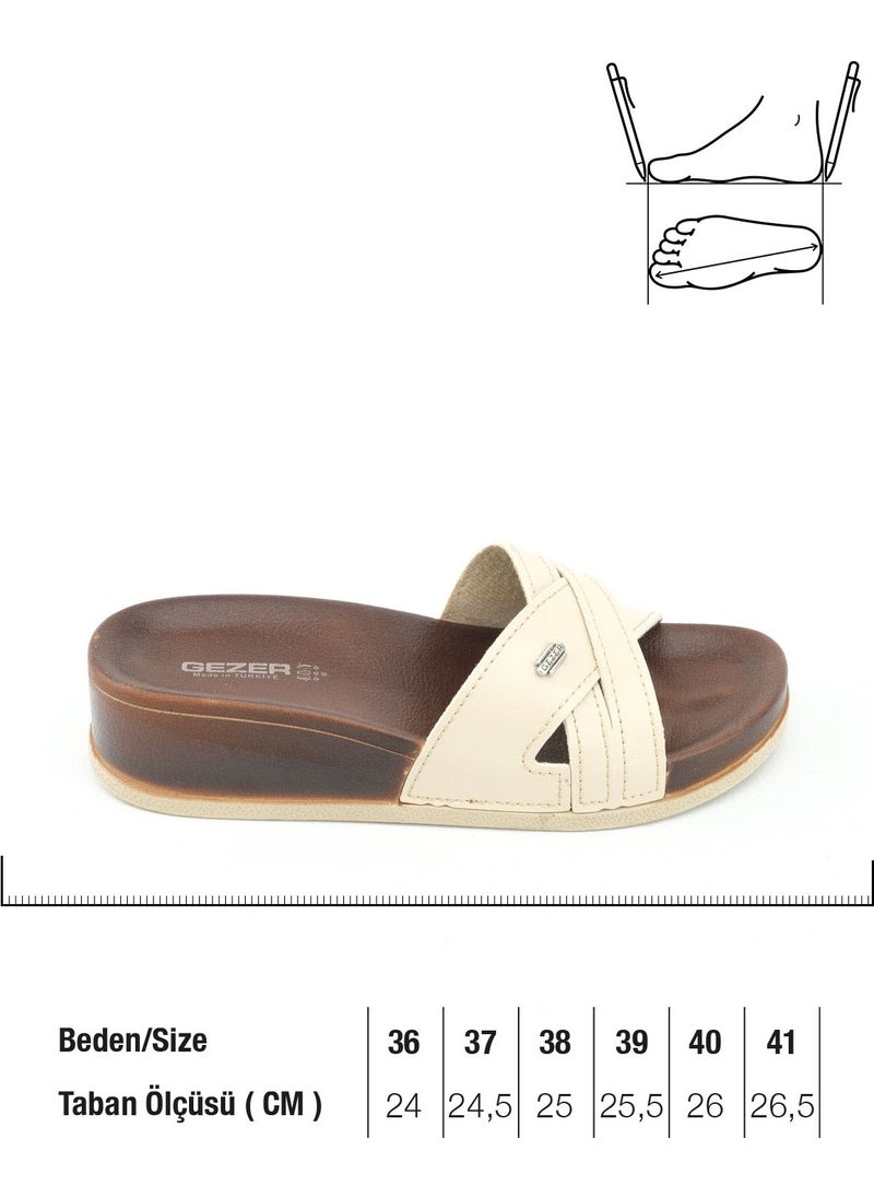 Gezer - Summer Faux Leather High Heel Women's Daily Slippers - Image 1