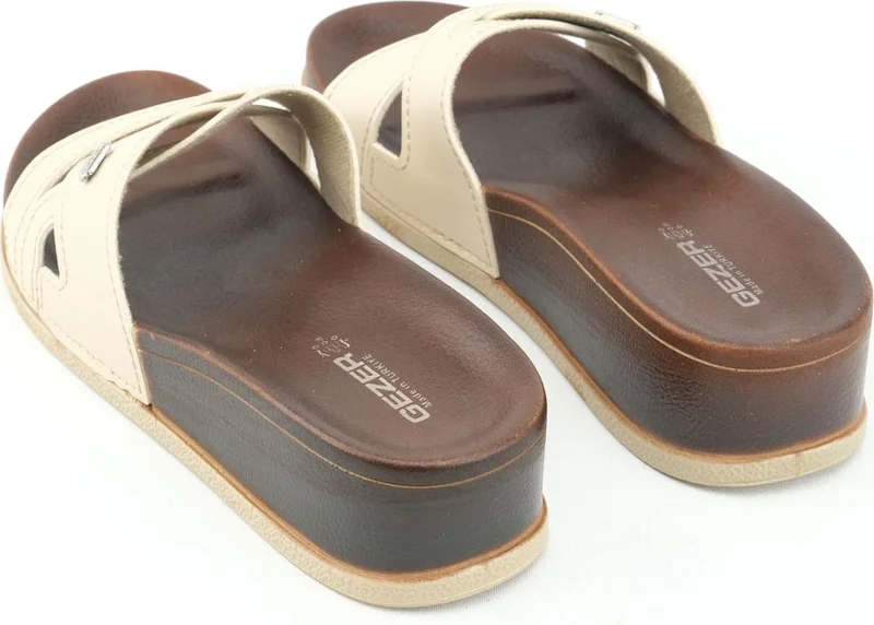 Gezer Summer Faux Leather High Heel Women's Daily Slippers