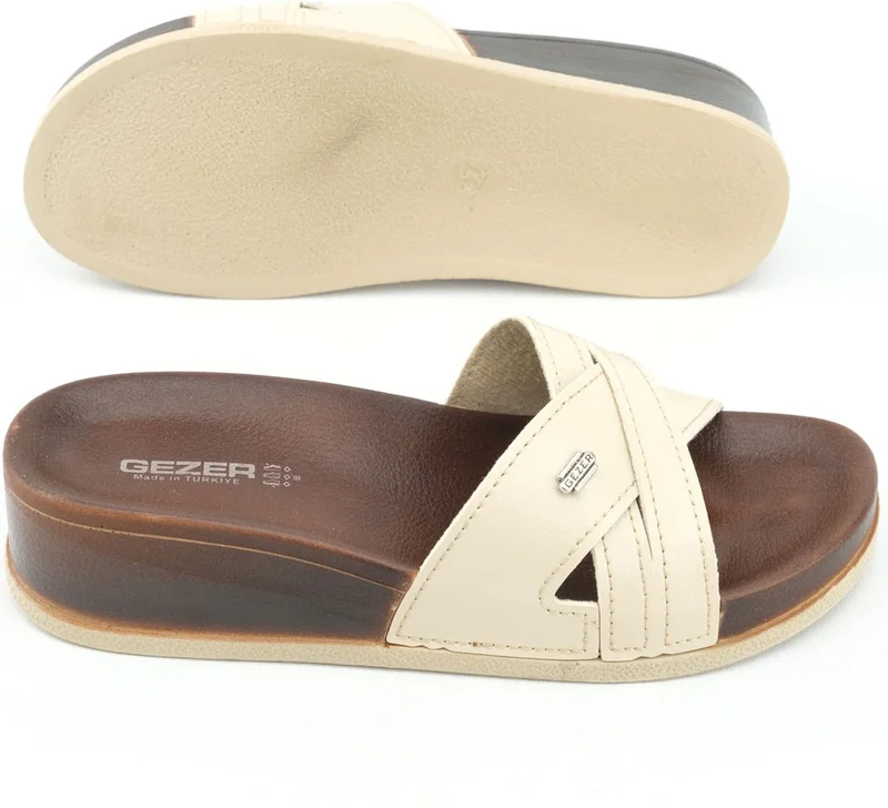 Gezer Summer Faux Leather High Heel Women's Daily Slippers