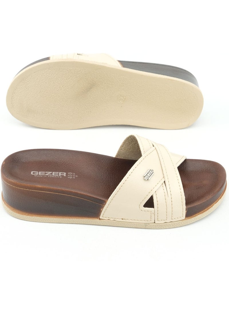 Gezer - Summer Faux Leather High Heel Women's Daily Slippers - Image 1