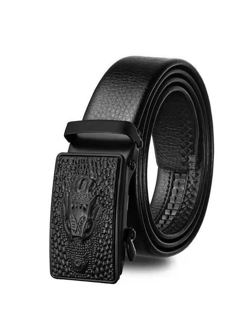 Loquat - Men's automatic buckle business belt Snakeheaded fish - Image 1
