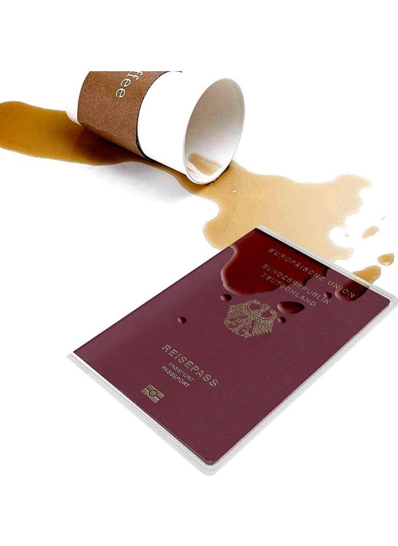 Gempo 6 Pieces Transparent Waterproof Passport Protection Container Passport Case High Quality PVC Cleanable  - Image 2