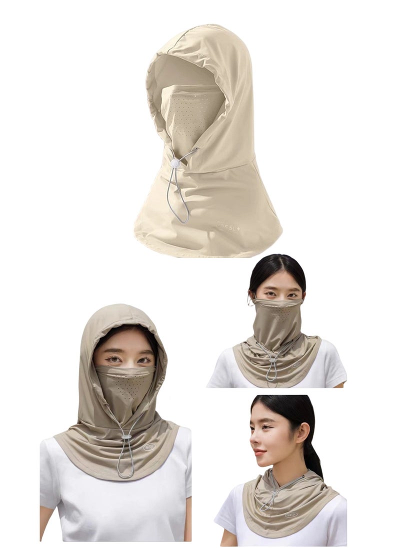Generic Women's UV Hat with Neck Guard & Face Mask for Cycling, Travel & Outdoor Activities  - Image 1
