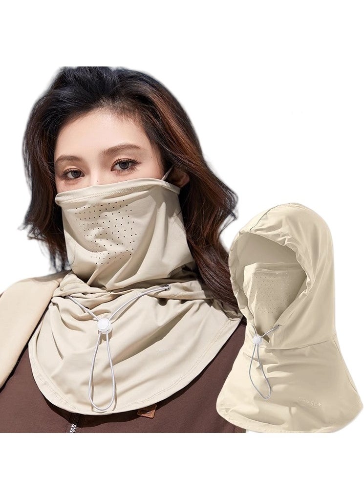 Generic Women's UV Hat with Neck Guard & Face Mask for Cycling, Travel & Outdoor Activities  - Image 3