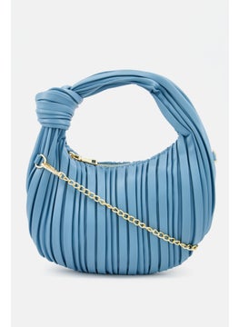 Women Pleated Handbag 17 H x 29 L x 3 W cm, Blue - pzsku/Z3B570C79049E72F8EE67Z/45/_/1737642318/2b126428-6fe5-4877-a59d-d89ed8d32728