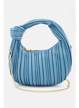 Women Pleated Handbag 17 H x 29 L x 3 W cm, Blue - pzsku/Z3B570C79049E72F8EE67Z/45/_/1737642320/e1fbf023-a89f-4ff1-ab0a-79b78c2efb14