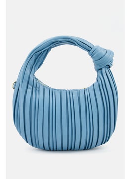 Women Pleated Handbag 17 H x 29 L x 3 W cm, Blue - pzsku/Z3B570C79049E72F8EE67Z/45/_/1737642322/aacc6075-a808-48b0-8cd2-bbc2e49039a2