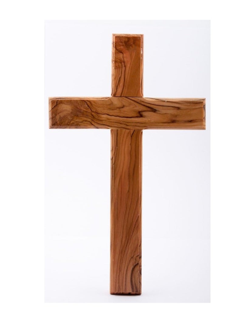Cruz Wooden Cross Plain Holy Land cross Olive Wood by Wood Cross