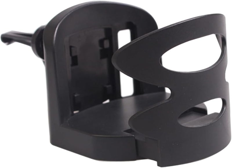 Car Cup Holder with Folding Design Black Mounts on Air Vent Dashboard for Bottles - Image 1