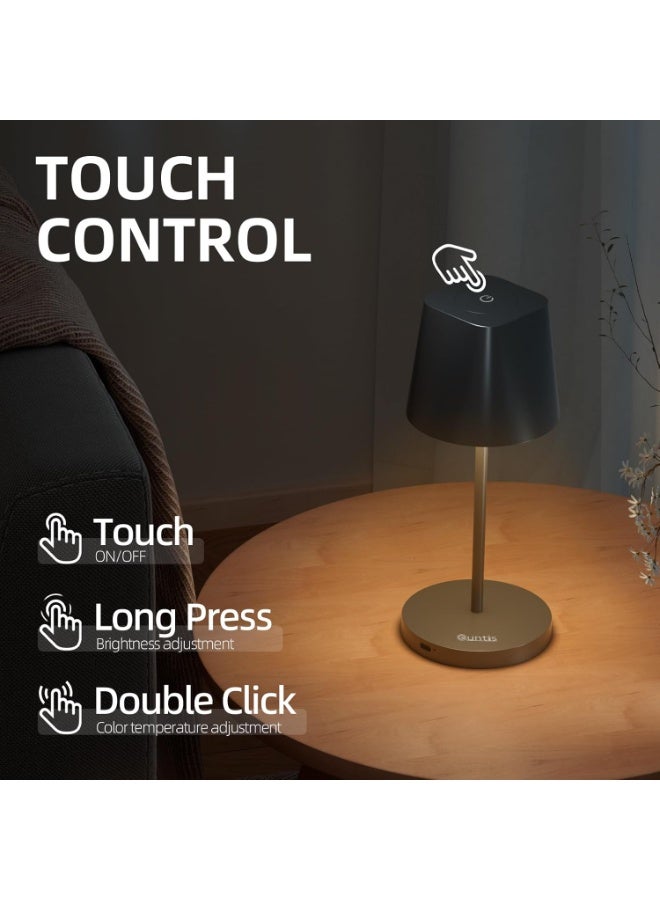 كونتيس مصباح طاولة LED لاسلكي، قابل للتعتيم، قابل لإعادة الشحن - Image 2