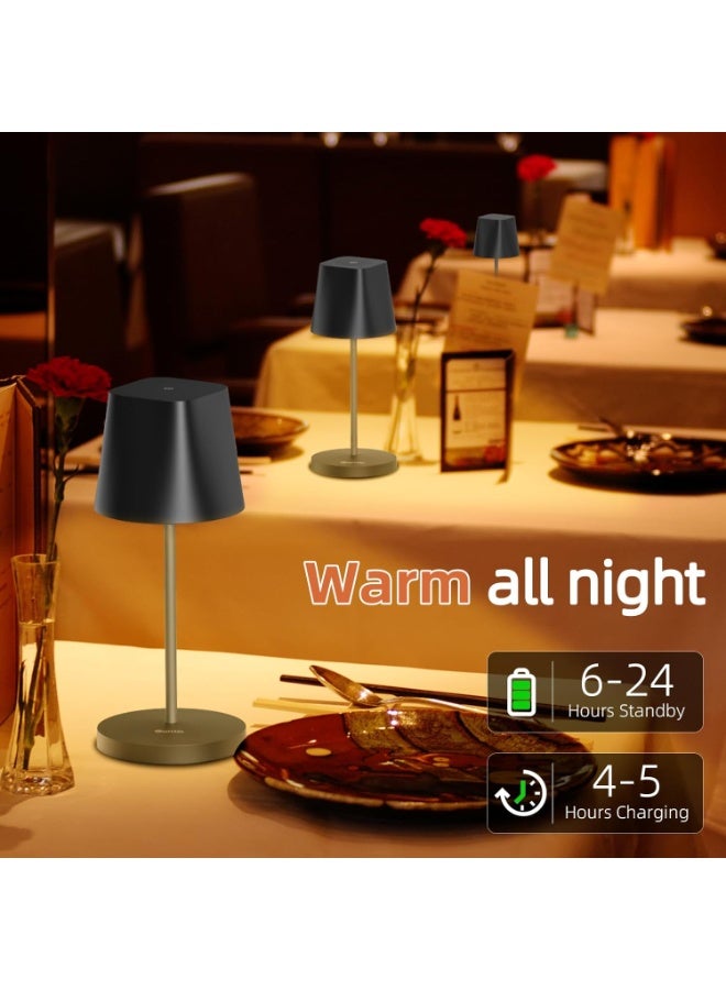 كونتيس مصباح طاولة LED لاسلكي، قابل للتعتيم، قابل لإعادة الشحن - Image 5