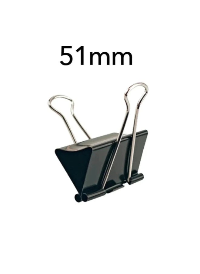 EVERGREEN binder clips 1 pack 12 pcs , 51 mm size, black - Image 4