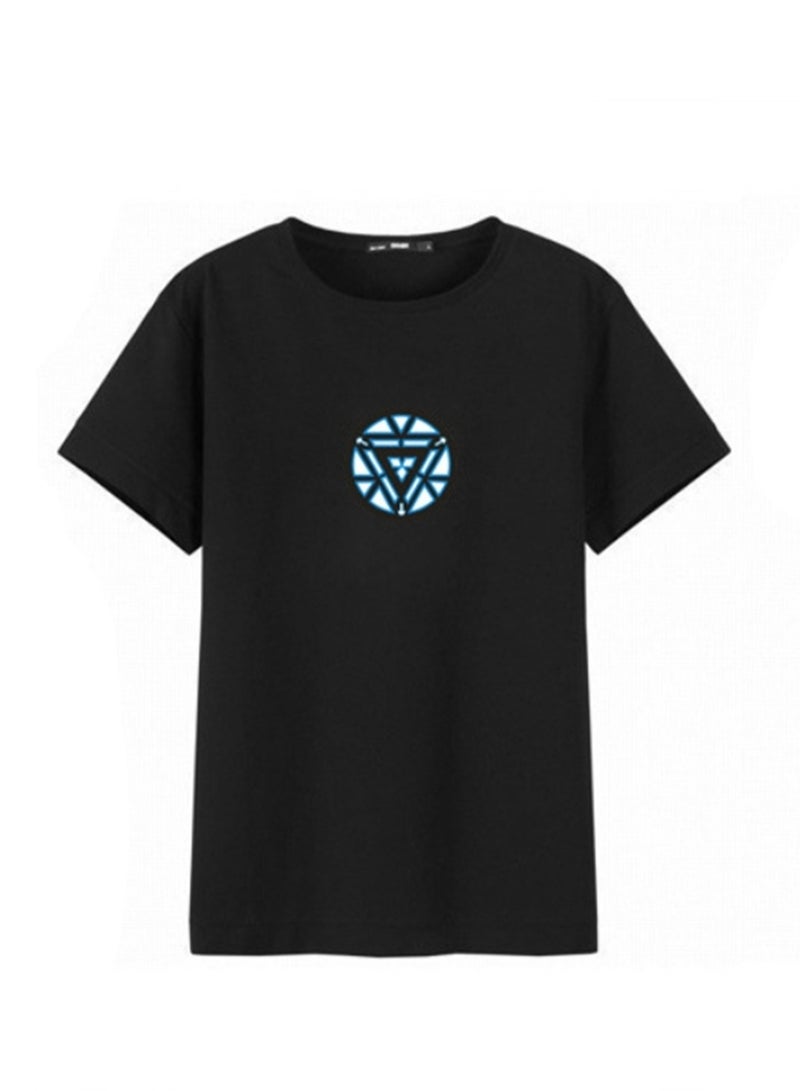 Wired Multifunctional Iron Man Reactor Clothes Marvel Avengers LED Luminous T-Shirt - Image 1
