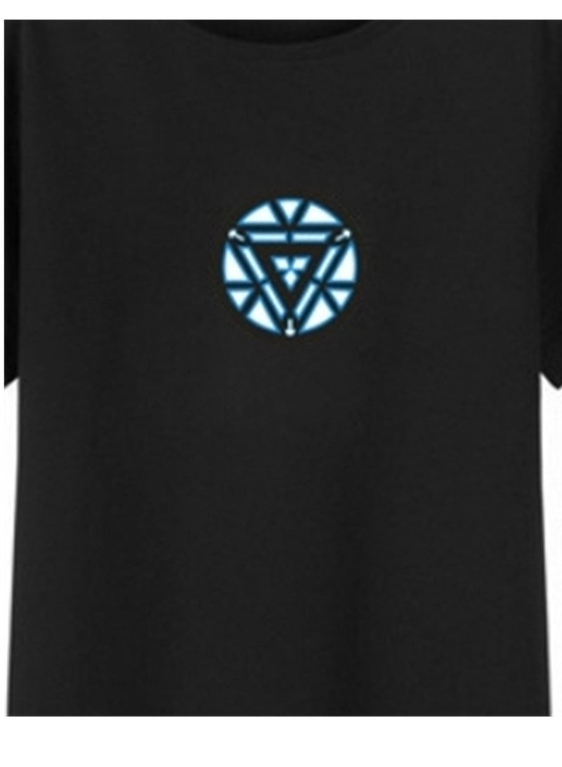 Wired Multifunctional Iron Man Reactor Clothes Marvel Avengers LED Luminous T-Shirt - Image 3