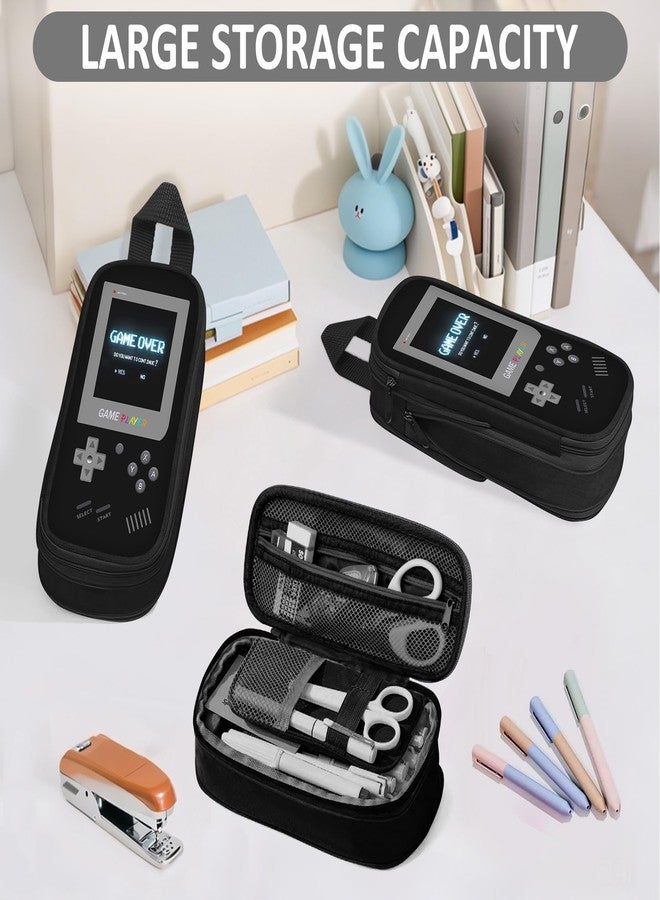 ZHIMEBYE Gamer Pencil Case for Boys - Large Boys Pencil Pouch for School Supplies, Portable Video Game Pen Bag with Zipper, Big Capacity Pen Box, Compartments Stationary Organizer for Kids Teens Adults - Image 2