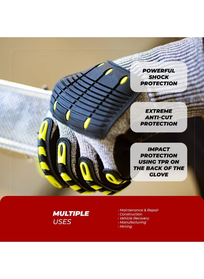 Soofam Cut Resistant Gloves, Safety Work Gloves, Anti-Cut And Anti-Blow, Touch Screen Compatible, Ergonomic Water Gloves Mechanical and cut resistance For Spearfishing, Lobster Gloves For Surfing Fishing - Image 2