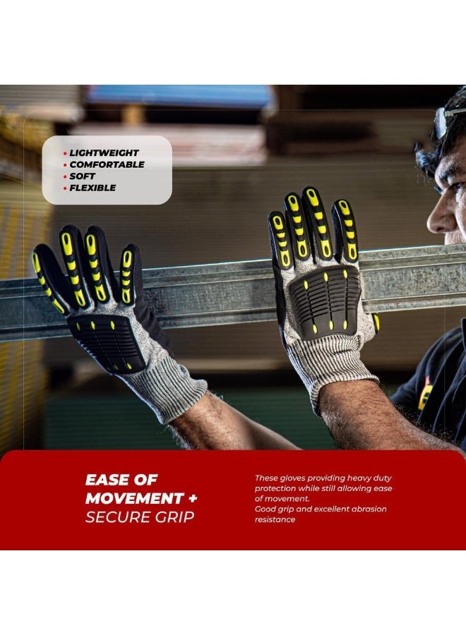 Soofam Cut Resistant Gloves, Safety Work Gloves, Anti-Cut And Anti-Blow, Touch Screen Compatible, Ergonomic Water Gloves Mechanical and cut resistance For Spearfishing, Lobster Gloves For Surfing Fishing - Image 4