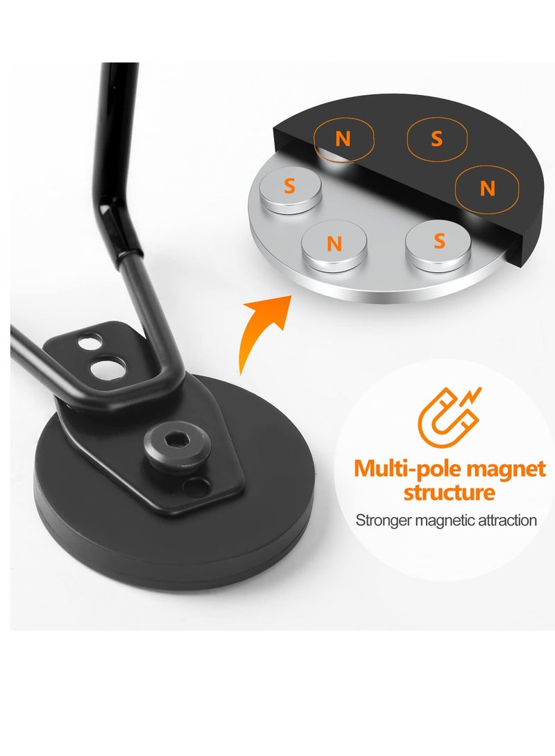 Excefore Strong Garage Magnetic Hooks, 3 Packs Strong Large Magnet Hooks, Heavy Duty Storage Utility Magnet Hooks with Anti-Slip Coating, for Toolbox, Hammer, Garden Tools, Drills (Black)  - Image 4