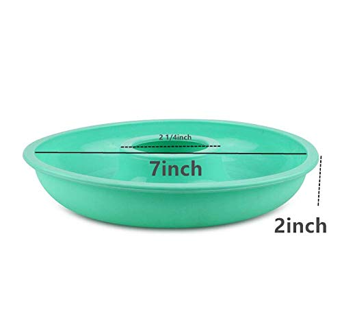 DODXIAOBEUL 7 Inch Silicone Baking Molds,Fluted Tube Cake Pans,Round Shape Non Stick Molds,Silicone Oven Safe Chocolate Mousse Dessert Baking Pan for jello, Doughnut Donut Brownie -White - Image 2