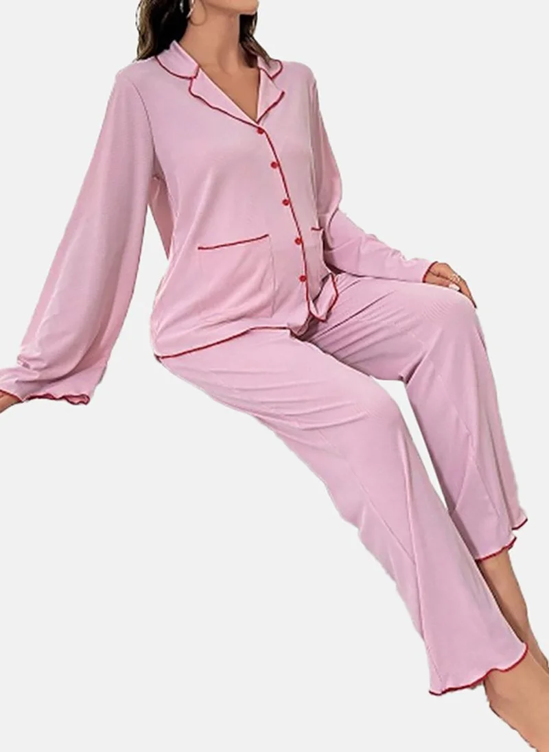 يونيكي Purple Solid Pyjamas & Shirt