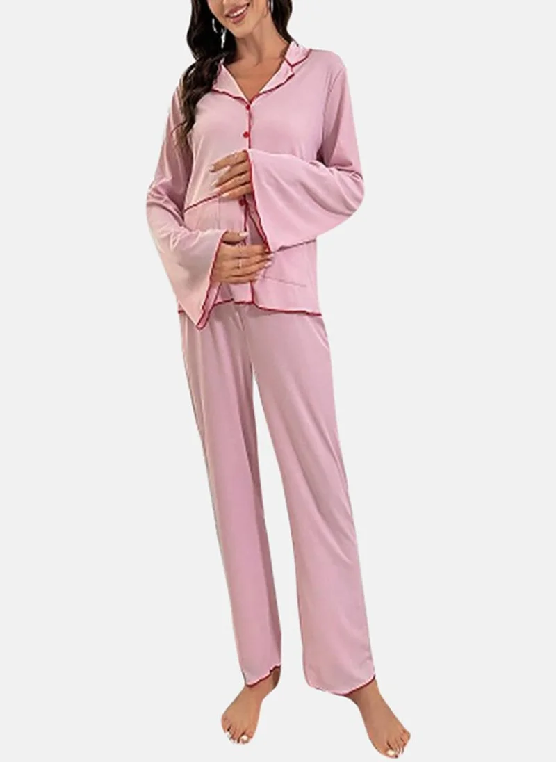 يونيكي Purple Solid Pyjamas & Shirt