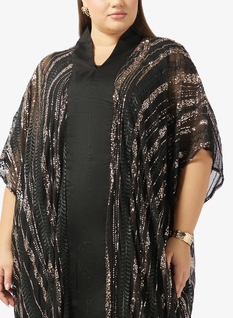 خزانة عباية مقاس كبير لامعة - Image 3