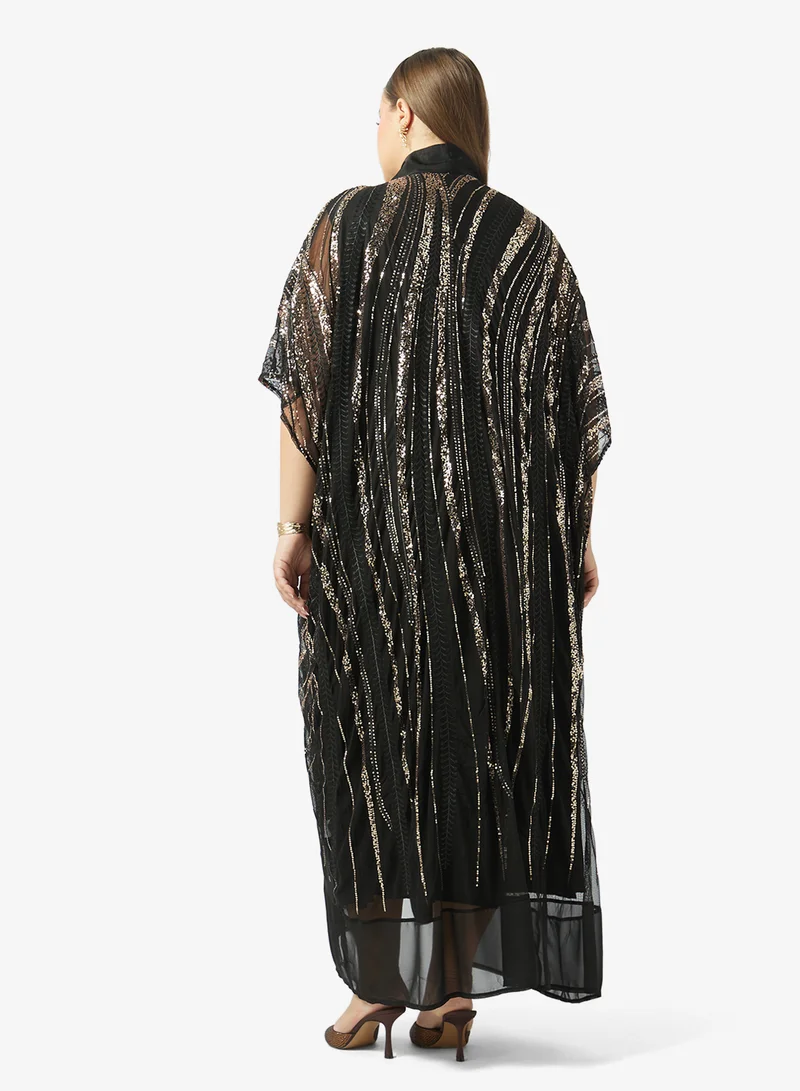 خزانة Plus Size Shimmer Abaya