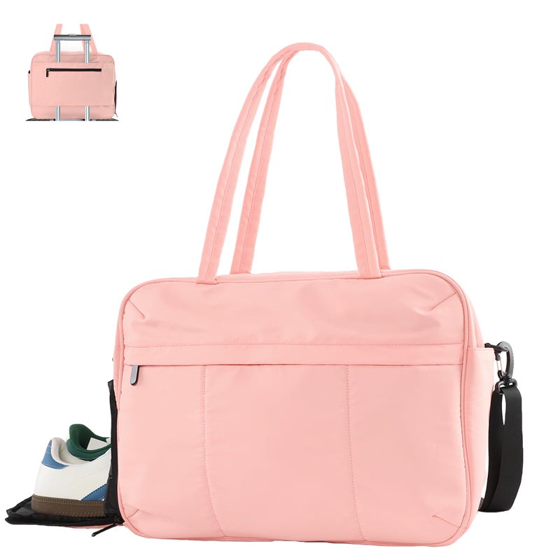 U+U UU Gym Bag for Women Duffle Bag with Shoe Compartment Travel Carry on Weekender Bag Personal Item Travel Bag for Overnight Water Resistant - Image 2