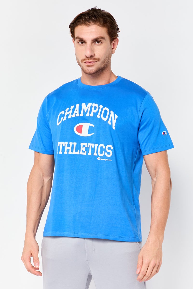 Champion Men Sportswear Fit Short Sleeve Outdoor T-shirt, Blue - Image 1