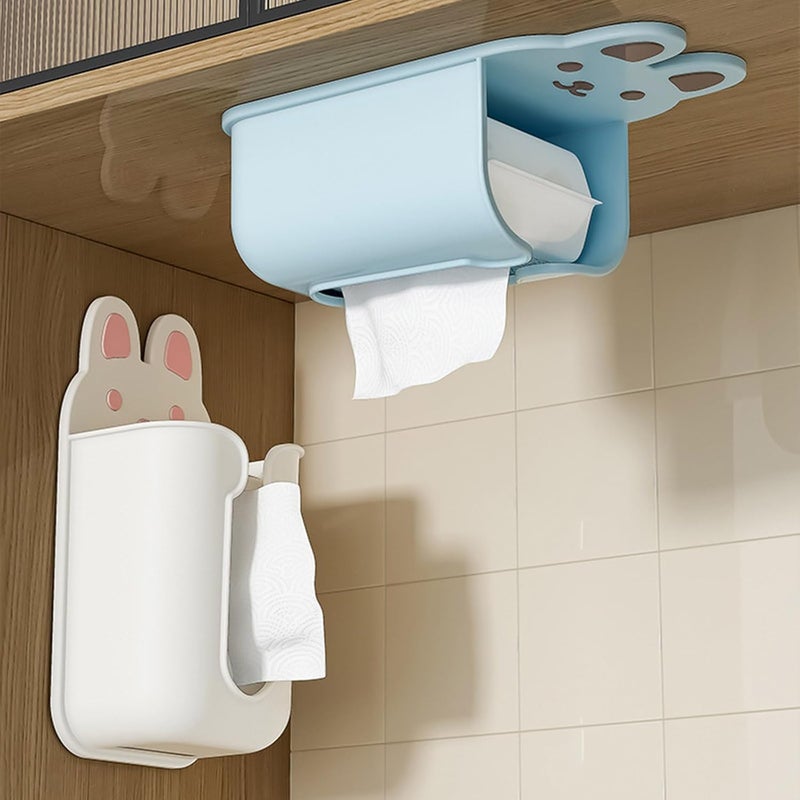 Apexx Self-Adhesive Wall-Mounted Tissue Holder for Living Room, Bedroom, Kitchen & Bathroom - Cartoon Design, Multi Color, Space-Saving Napkin Rack & Tissue Paper Container - Image 4