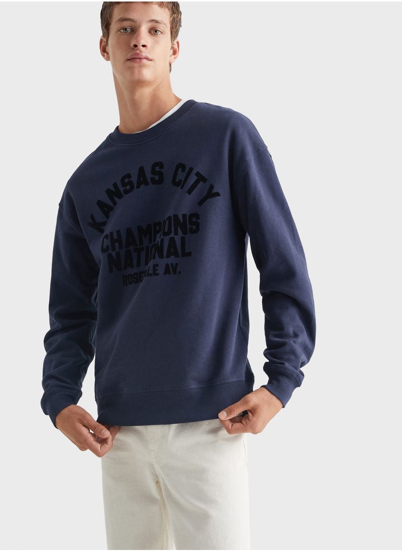 MANGO - Youth Text Print Sweatshirt - Image 1