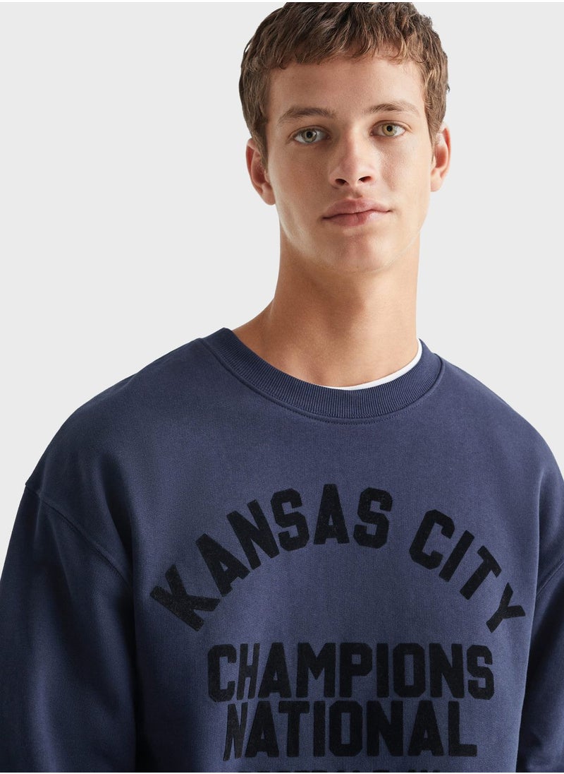 MANGO - Youth Text Print Sweatshirt - Image 1
