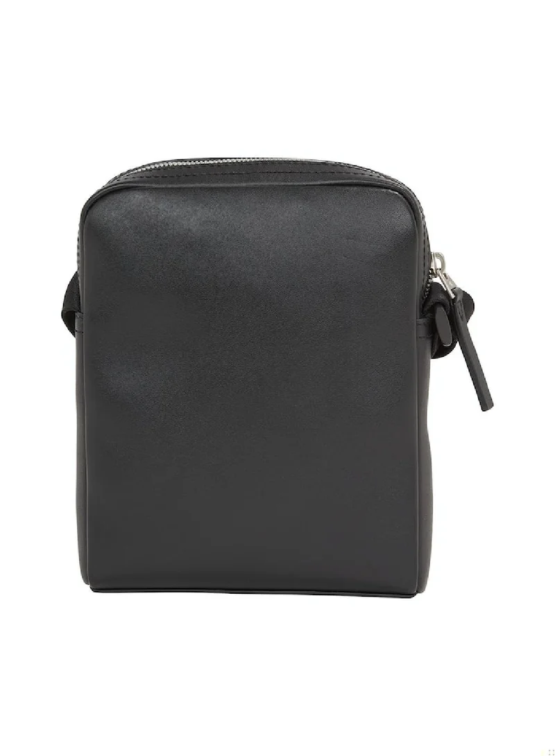 Calvin Klein Jeans Men's Monogram Soft Report Crossover Bag - Faux Leather, Black