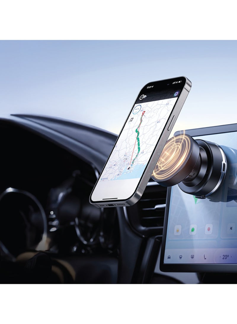 GREEN LION Auto Suction Phone Holder / MagSafe Compatible / 360° Rotation / 7 Days Working Time / One Hand Compatible / Strong Suction Cup / 16x N52 Magnets / ABS Material / 1.5 kg Absorption Force - Black - Image 3