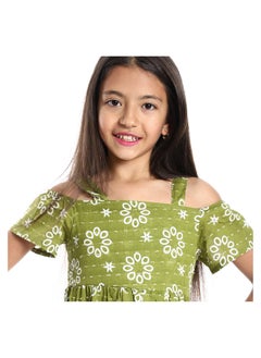 Andora Short Flutter Sleeves High-Low Girls Dress  - Image 5