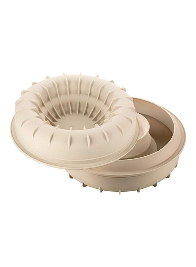 Silikomart 3D-Arena Cake Mould Beige 24.1x24.1x7cm - Image 1