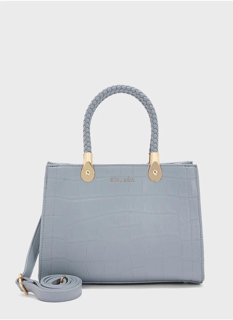 خزانة Croc Print Satchel Bag