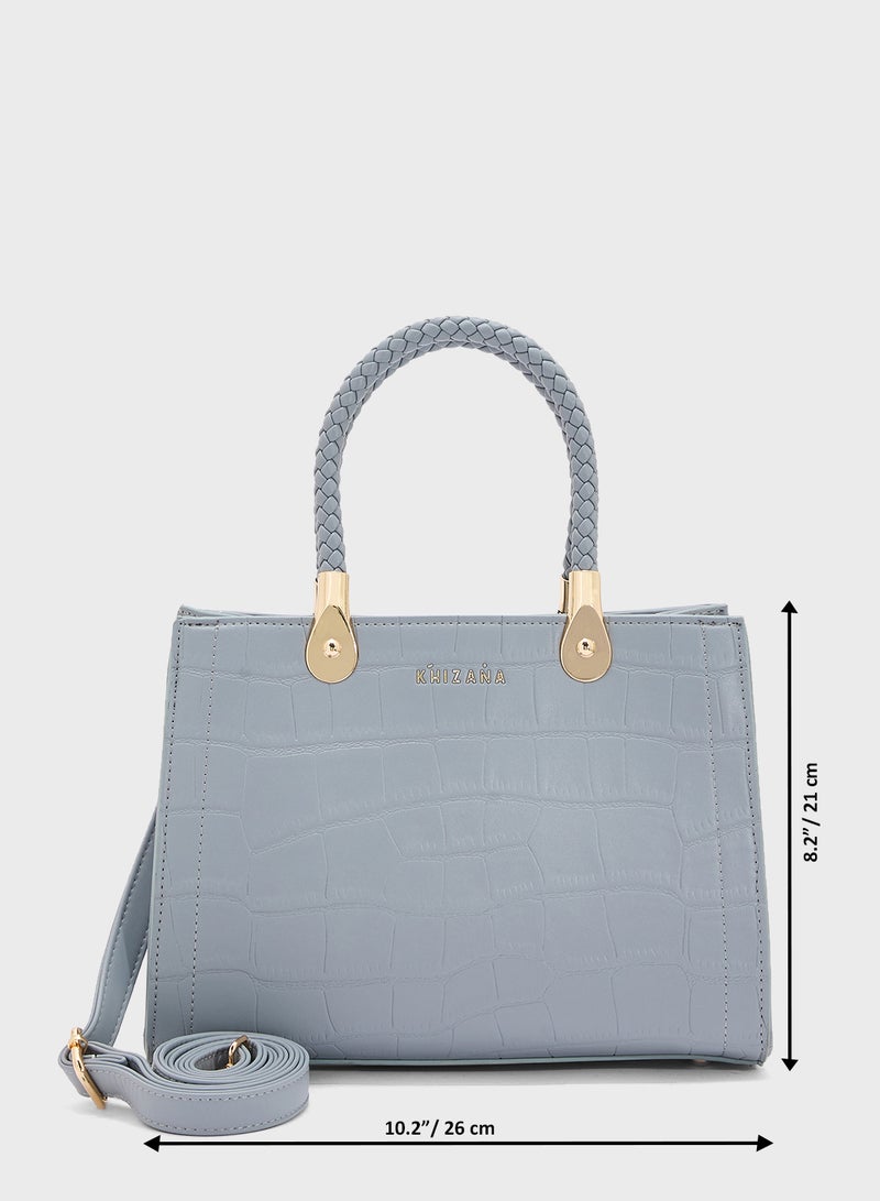 حقيبة ساتشيل بطبعة تمساح