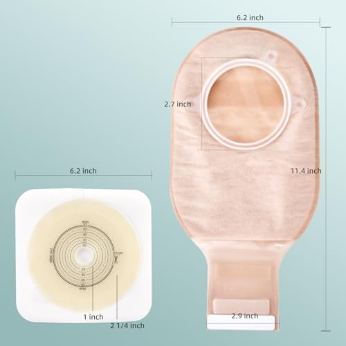 Rainlotus 21 pcs ostomy Supplies colostomy Bags- Rainlotus Two Piece Ostomy Drainable Pouches with Closure,Cut-to-Fit for Ileostomy Stoma Care(15pcs Bags+6pcs Barrier) - Image 4